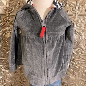 Burt’s Bees velour zip up hoodie, size 24 m